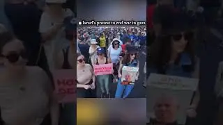 One of biggest protest in Israel to end war in gaza #news #trending #gaza #israel #war #endwar