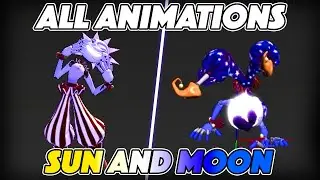 SUN AND MOON ALL ANIMATIONS - Five Nights At Freddy's Security Breach