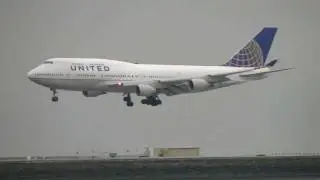 United Airlines 'Continental Livery' Boeing 747-422 [N119UA] Landing SFO