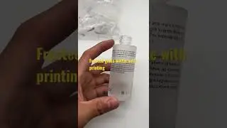 Frosted glass bottle with printing