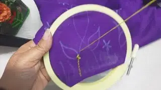 Baby frock embroidery 🪡-Roksana akter ❤️😍#stain stich #embroidery #art 