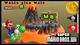 New Super Mario Bros. Wii /8 Welt 8 + Sternenm&uuml;nzen +Geheimwege
