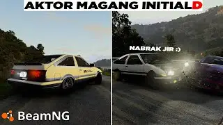 Takumi is also confused by this car's actions 😅😅 BeamNG Drive Gameplay Indonesia