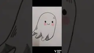 cute ghost drawing| easy drawing|#cutedrawing|#cuteghost|#cute|#drawing|#art|#painting|#easydrawing