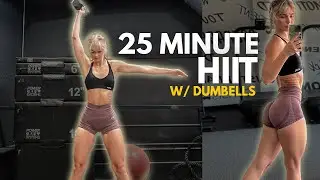 25 MIN SWEATY HIIT | FULL BODY- DUMBBELL ONLY! | AT HOME OR IN GYM SHRED