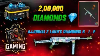 Ajjubhai 2 Lakh Diamond's 💎 Waste On Crazy Bunny Mp40 | TOTALGAMING | FREEFIRE | LIGHT FF