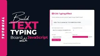 Create a Stunning CSS Typing Effect | Step-by-Step Tutorial with Customizable Features