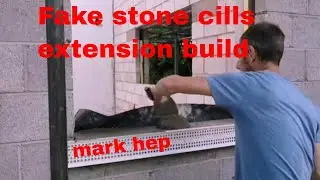 Fake stone cills extension build