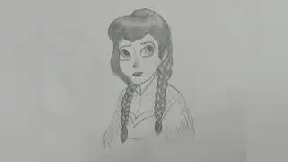 Draw Anna in a different way | how to draw Anna from Frozen