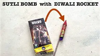 Sutli Bomb with Rocket Experiment🔥diwali crackers experiment | suraj ke experiment #crackers2023
