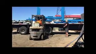 Jacuzzi Up enders loading flatbed