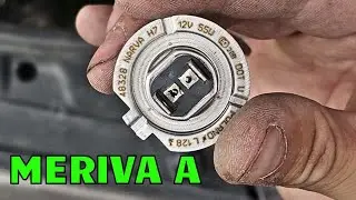 Замена лампочки H7 Опель Мерива А | Лампа H7