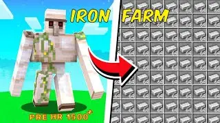SMALLEST IRON FARM IN MINECRAFT GRAPHICS #4 #minecraftsurvival