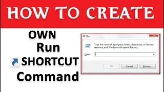 How to create own run shortcut command to open any application