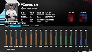【MLBTheShow25Stats/メジャーリーグ選手能力】WhiteSox 18 Mike Tauchman CWS マイク・トークマン選手
