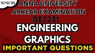 GE3251|Engineering Graphics|Arrear Examination Important Questions 💯💯💯|@Toppersacademytamil