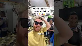 Philippines Barber chooses my haircut! #philippines #travelphilippines #haircut #travelvlog #bohol