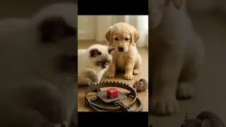 Will It Press the Trap?Cat Reaches for the Trap｜Dog and Mouse Watch in Suspense! #funny #भारत#shorts