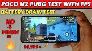 Poco M2 Pubg Test with FPS  | Poco M2 Pubg Battery Drain Test | Poco M2 Pubg Gameplay [ Hindi ]