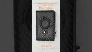 Wallet For Men tracking gps Carbon Black with Airtag holder