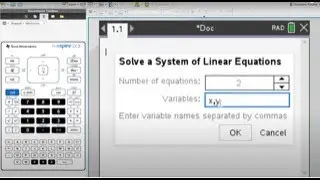 Solving Systems of Equations using TI Nspire