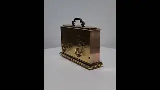 Vintage Heavy Brass Swiss 8day Reuge Music Alarm Clock 빈티지 스위스 8데이 수동 태엽 오르골 알람 시계 루즈오르골 내장