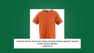 AUGUSTA 555&nbsp;WICKING ONE-BUTTON BASEBALL BASEBALL JERSEY - YOUTH  -Team Uniforms