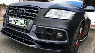 Covering HALLUCINANT Hexis Noir Satin Profond Audi SQ5 et capot carbone 3m, Car Adhésifs Bordeaux