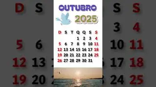CALEND&Aacute;RIO DE  OUTUBRO DE 2025 #shorts #shortsyoutube #shortsv&iacute;deo