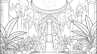 Tranquil Oasis: The Hidden Indoor Paradise Zen Color by Numbers Online App #gameplay  #coloringbook
