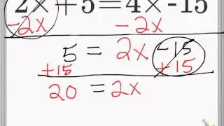 Solving One Variable Equations