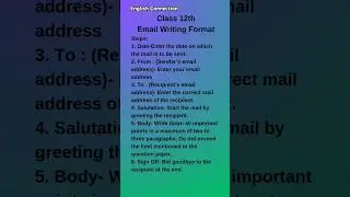 E-mail writing / class 12th / how to write an email #class12th #english #boardexam #exampreparation