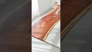 WALNUT CLEAR LIVE EDGE EPOXY TABLE #epoxytable #InteriorDesign  #DiningTable #tablemesa