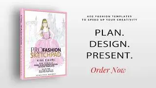 Pro Fashion Sketchpad Kids Female Figure | 600 Fashion Templates | For Fashion Designers