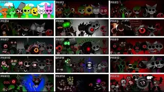 All Oren x Mr.Sun in Sprunki Incredibox | Phase 1 vs Phase 2 vs Phase 3 vs ... Phase 20 .