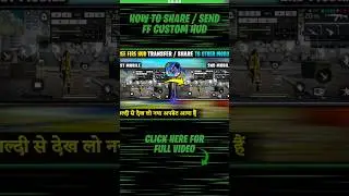 How To Share Free Fire Custom Hud | Free Fire Me Custom Hud Ko Dusre Mobile Me Transfer Kaise Karen