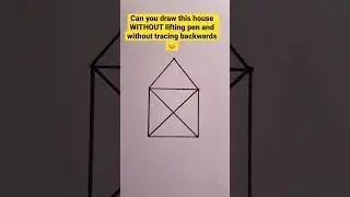 Can you draw this house without tracing back and Without lifting pen #shorts #ytshorts