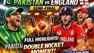 Pakistan vs England 😱🔥 | Semi-Final FULL Highlights | DOUBLE WICKET MOMENT | World Cup 2026