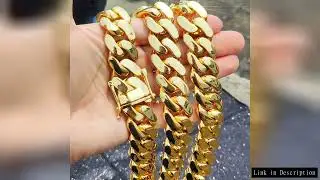 22mm Wide Hip Hop Bling Gold Plated Round Heavy Miami Cuban Link Chain Chunky Necklaces for Men Jewe