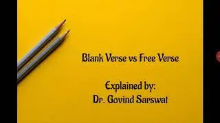 #Blank Verse and #Free Verse #English Literature