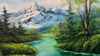 Landscape Painting Tutorial | Hidden Lakes | Paintings By Justin