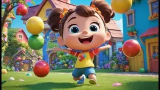 Toy Juggling Balls Go Toss Toss Toss Fun Nursery Rhyme for Kids Learning Songs