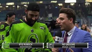 Kyle Rubisch of the Saskatchewan Rush after 2018 NLL Cup victory