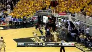 NCAA: JaJuan Johnson (Purdue) dunk against Illinois 3-1-11