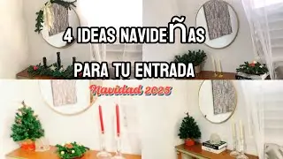 Decoración de mi Entrada para Navidad 🎄 | 4 Ideas que Encantan ✨