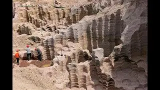 Stone blocks processing and power of watermills saw