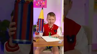 😂GIANT SCHOOL SUPPLY PRANK &mdash; DIY PENCIL FUN! ✨📏 #shorts #funny