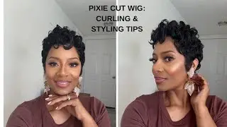 How to Pixie Cut Wig | Easy Curling and Styling | Curly Pixie | #ootd