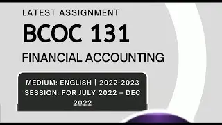 BCOC 131 SOLVED ASSIGNMENTS  IN ENGLISH 2022-23 | BCOC 131 SOLVED ASSIGNMENTS 22-23 IN ENGLISH #yt