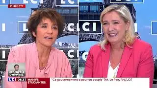 Marine Le Pen dans l'interview politique d'Elizabeth Martichoux